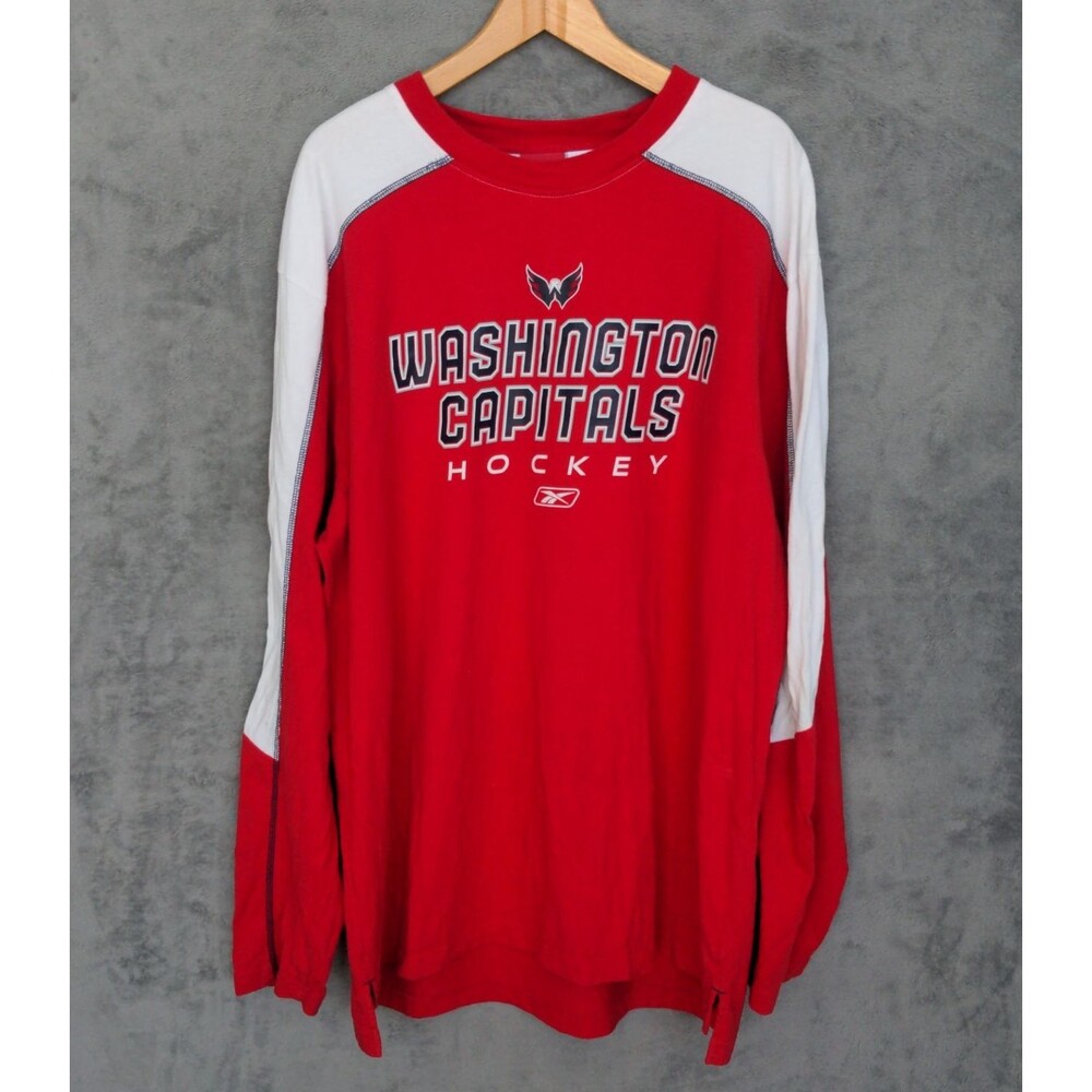 Reebok Face Off Collection Washington Capitals T-Shirt Men's XXL Red White NHL